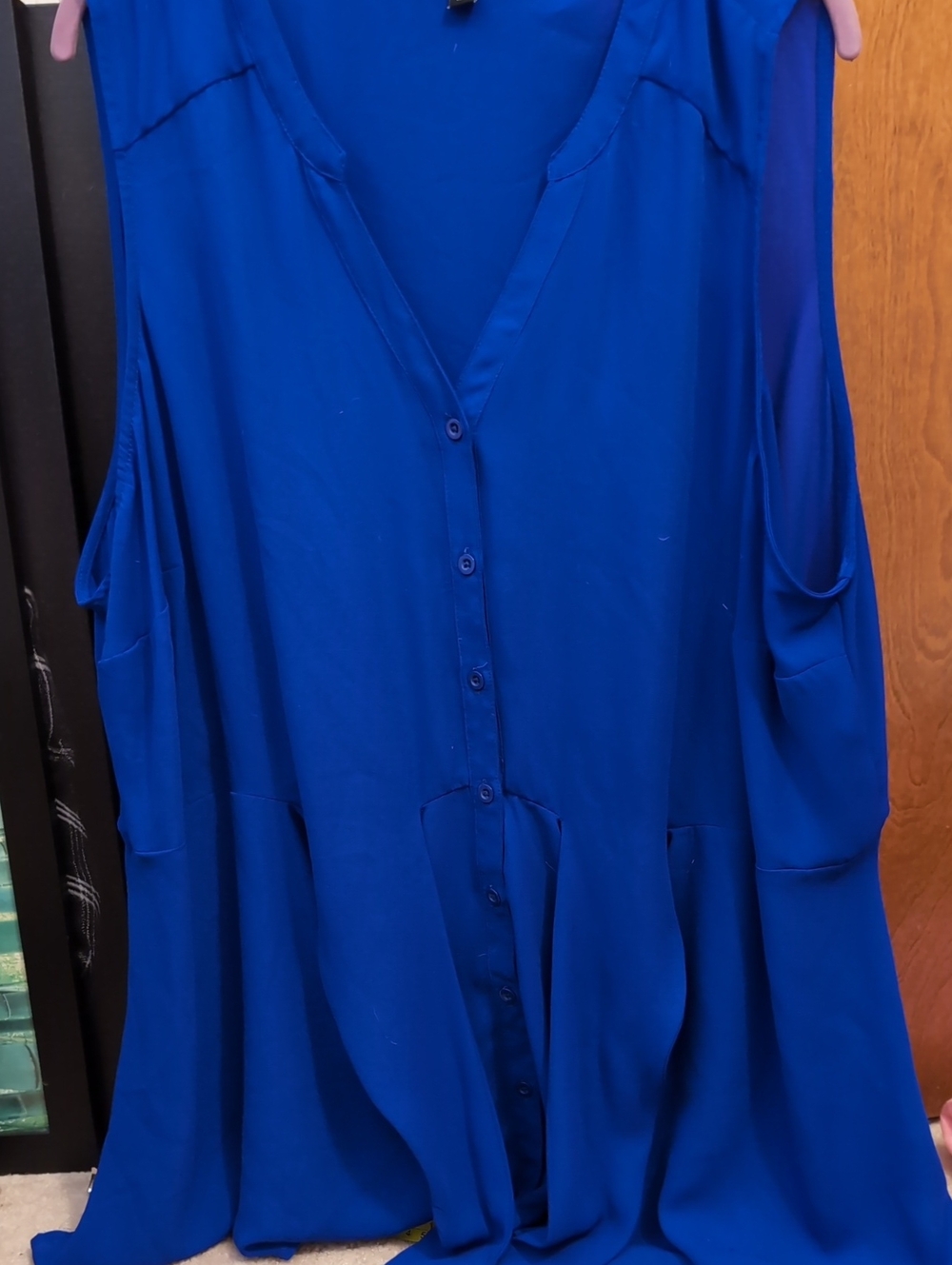 torrid Cobalt Blue Sleeveless Button-Front Tunic